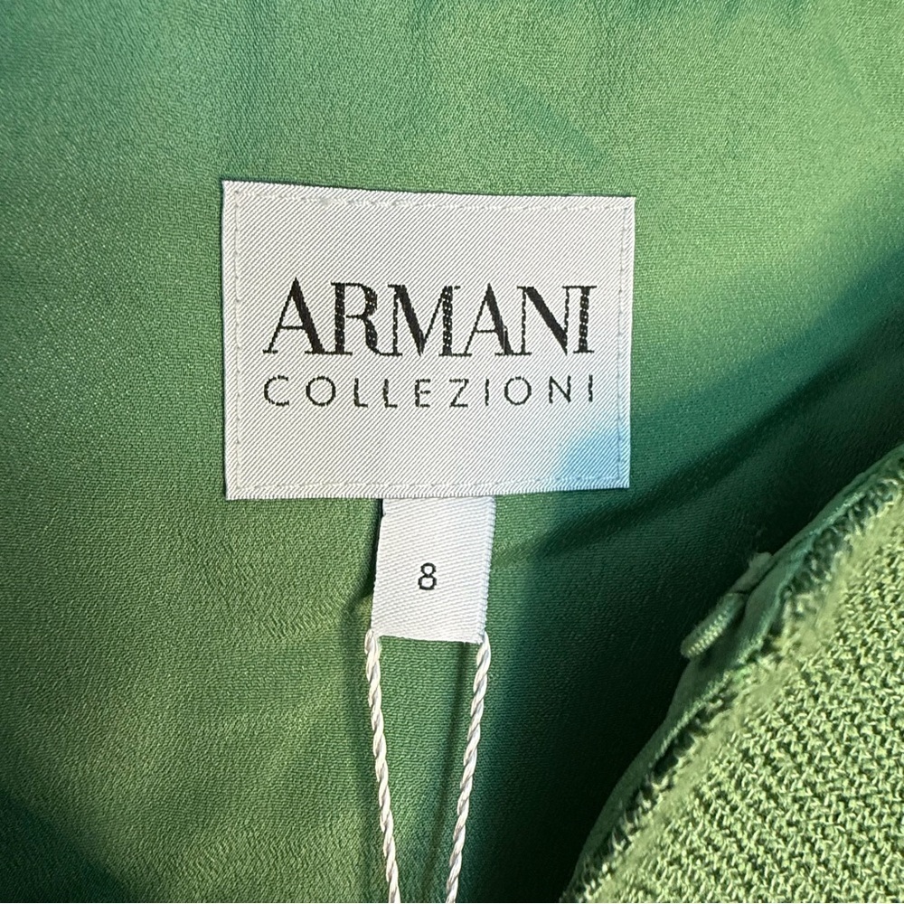 NWT ARMANI COLLEZIONI Green Cropped Blazer Jacket US 8 - Picture 2 of 11